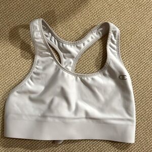 Champion White Sports Bra Simple White